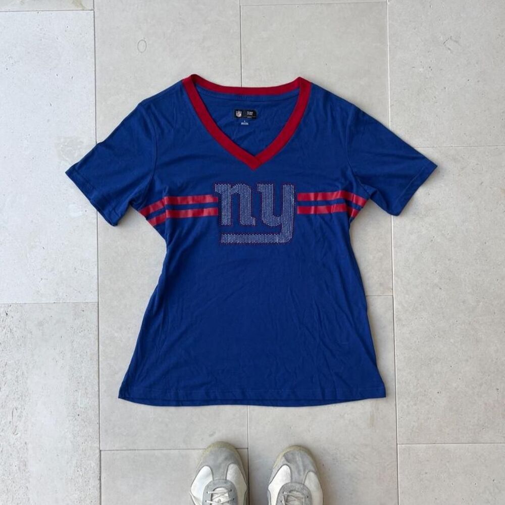 Y2K NFL New York Giants Blue T-Shirt